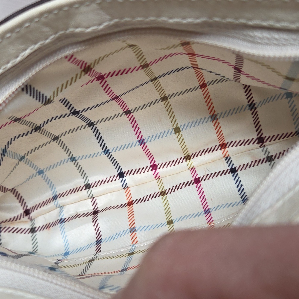 COACH Bone Tattersall Pleated Wristlet - Picture 9 of 12